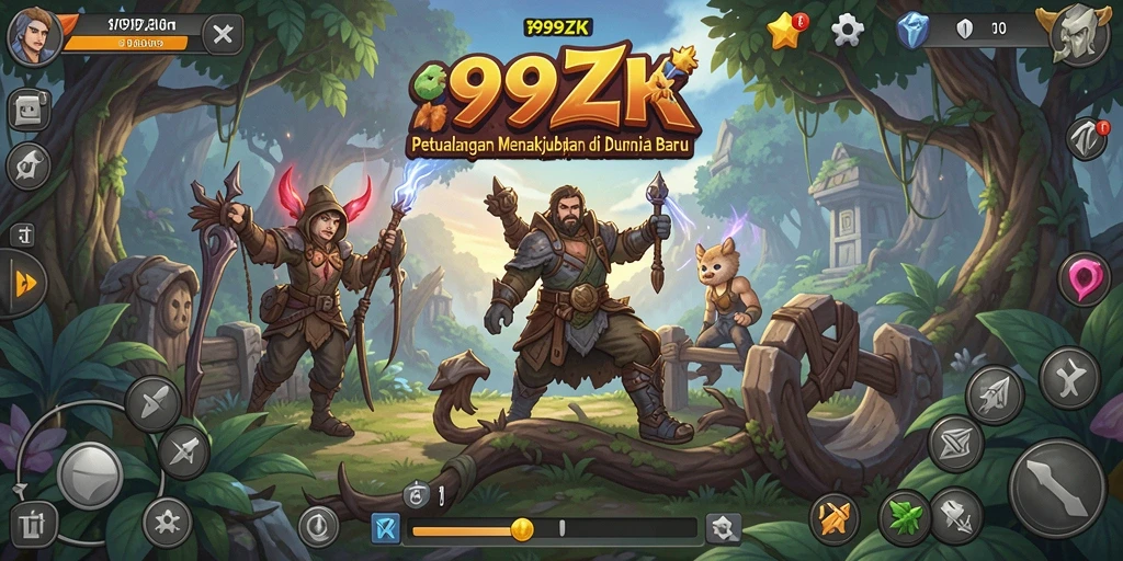 Screenshot gameplay menampilkan petualangan seru di 999ZK.