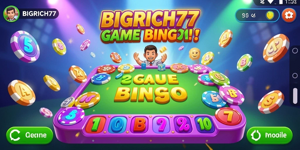 Screenshot BIGRICH77 menampilkan gameplay Bingo yang seru dan menantang.