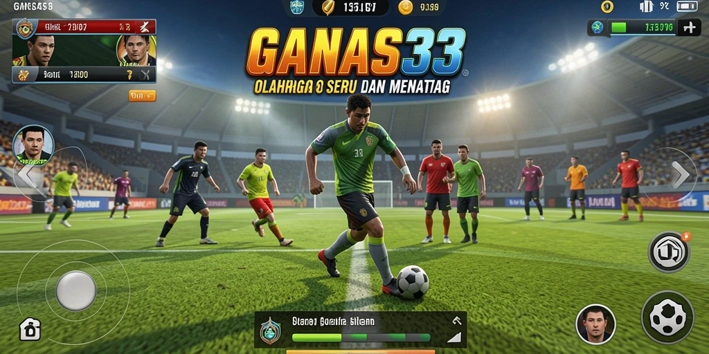 Screenshot utama GANAS33 menunjukkan aksi gameplay yang mendebarkan.