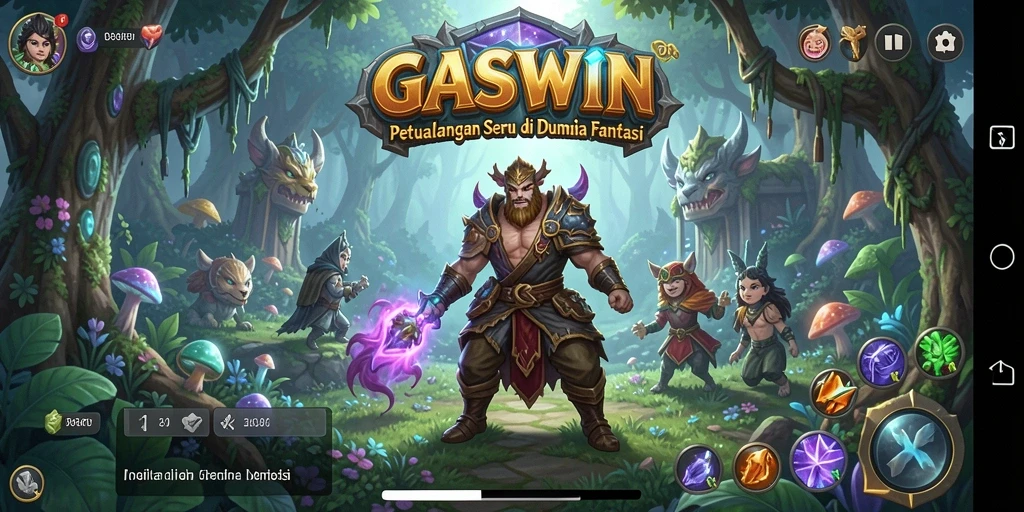 Tampilan menarik dari gameplay GASWIN dalam petualangan yang menantang.