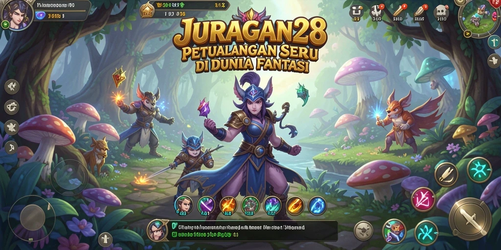 Screenshot menunjukkan karakter pemain menjelajahi dunia teka-teki.