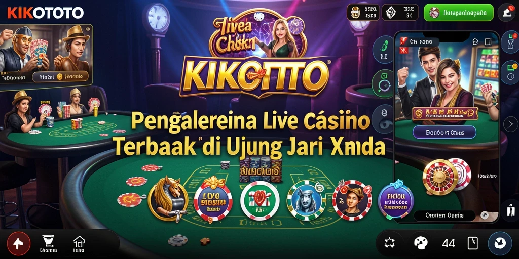 Tampilan utama KIKOTOTO menampilkan pengalaman Live Casino yang menakjubkan.