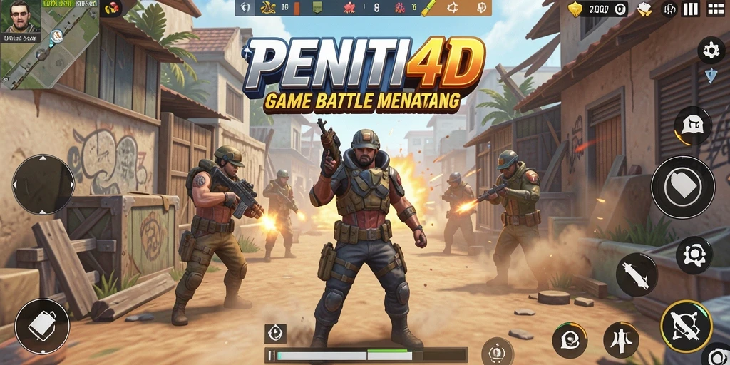 Gameplay seru di PENITI4D saat bertarung dalam Battle Royale.
