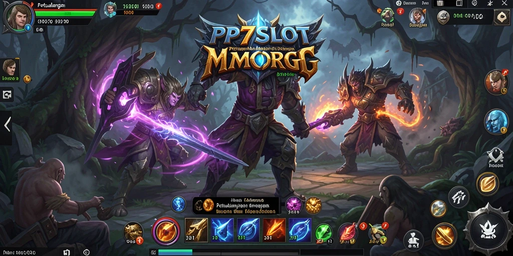 Tangkapan layar gameplay yang mendebarkan dari PP7SLOT, menampilkan aksi pertarungan antar karakter.