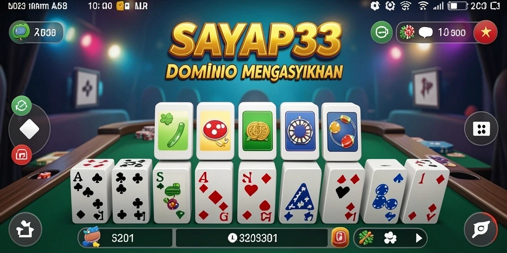 Tampilan gameplay seru dari permainan Domino SAYAP33.